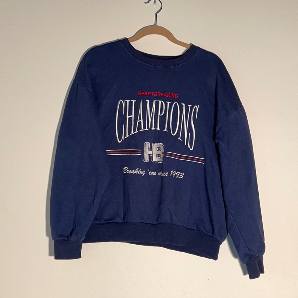 Akita soft blue cotton crew neck sweatshirt